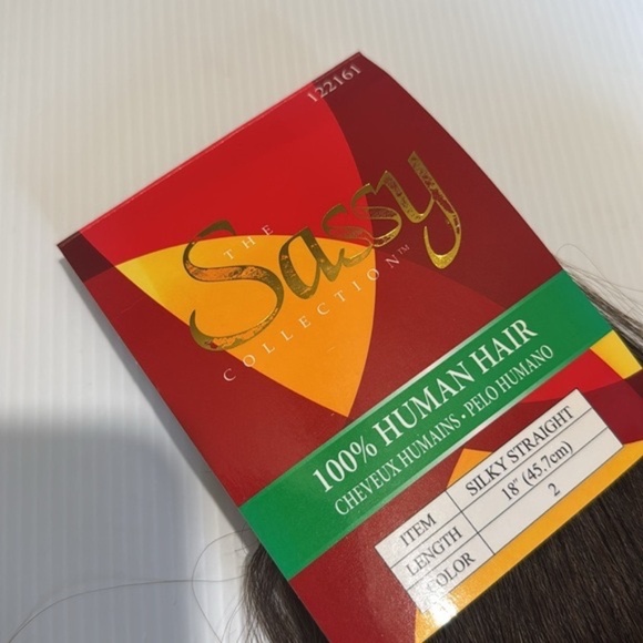 18 In 100% Human hair Weave Hair Extensions #2 Dark Brown - Picture 2 of 5